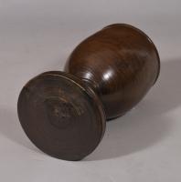 S/5114 Antique Treen Early 19th Century Elm Goblet