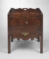 George II mahogany tray top commode