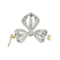 Victorian Diamond Bow Brooch circa 1880
