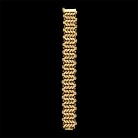 Mauboussin 18ct Yellow Gold Twisted Bar Link Bracelet Circa 1970s
