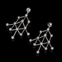 diamond-set Covalent drop earrings by Amy Burton