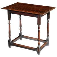 Small early 18th century oak side table
