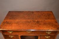 George II oak kneehole desk or dressing table