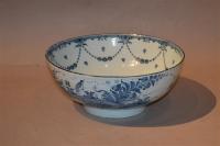 Large 18th century London delft punch bowl