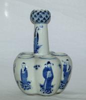 Chinese Blue and White 19th Century Tulip Vase