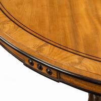 George IV ebony-inlaid mahogany tilt-top centre table
