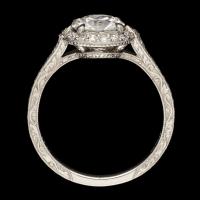 brilliant cut diamond halo ring