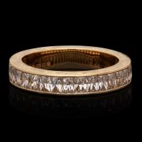 French-cut diamond and rose gold eternity ring