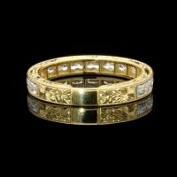 French-cut diamond and yellow gold eternity ring