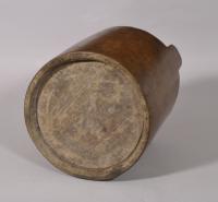 S/5176 Antique Treen Early 19th Century Twin Handled Grain Bucket