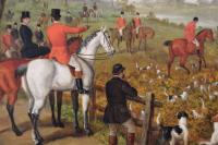 Sporting oil painting of a hunt by Edward Benjamin Herberte