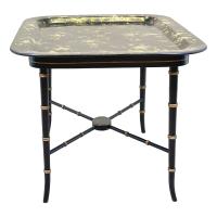 Regency Gilded Papier Mache Tray On Stand