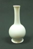 An unusual free blown white glass vase, Staffordshire, English circa 1760