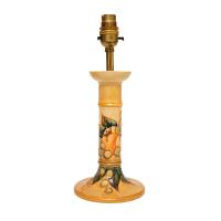 Moorcroft Stoneware Peaches Candlestick Lamp