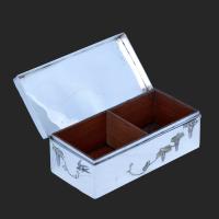 silver and enamel Japanese Meiji box by Sanju Saku