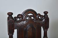 Pair of 17th century oak dining chairs