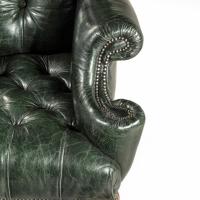 George II style walnut wing arm chairs
