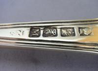 George III Silver Gilt Serving Fork made in Dublin in 1808 by Samuel Neville