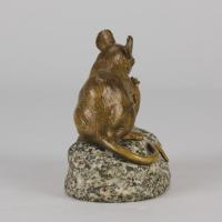 20th Century French Bronze entitled "Mouse and Walnut" by Clovis Masson