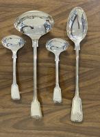 Victorian Silver fiddle thread and shell cutlery flatware service canteen 1901 Joseph Rodgers and Son of Sheffield 