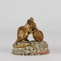 20th Century French Bronze entitled "Mouse and Walnut" by Clovis Masson
