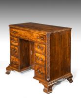 George III Chippendale period mahogany kneehole desk
