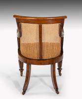 William IV carved mahogany bergere armchair