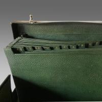 Edwardian black leather attaché case