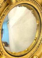 Small Regency Giltwood Convex Mirror