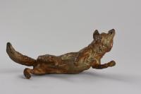 cold painted Vienna bronze figure of a stalking fox