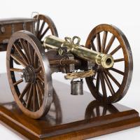 Scale model of a Napoleon III 12 pounder cannon dated 1863