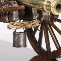 Scale model of a Napoleon III 12 pounder cannon dated 1863
