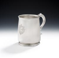 A very fine George I Pint Mug made in London in 1721 by Thomas Folkingham