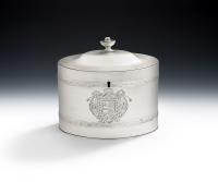 A very fine George III Tea Caddy made in London in 1795 by Robert Hennell