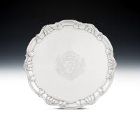 A very fine George II Salver made by William Peaston in London in 1752