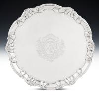 A very fine George II Salver made by William Peaston in London in 1752