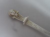 An extremely rare long handled Sphinx Caddy Spoon made in Birmingham in 1880 by Hilliard & Thomason