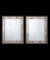 Pair of antique Georgian mirrors with border glass