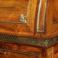 Regency kneehole bureau cabinet