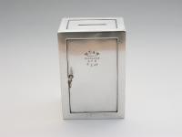 Edwardian Novelty Silver Office Safe Money Box