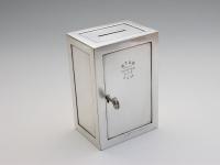 Edwardian Novelty Silver Office Safe Money Box