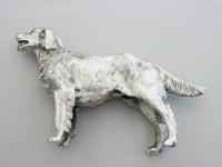 Modern Cast Silver Golden Retriever Dog. By 'E.B'?, London 1973