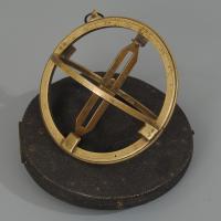 18th Century Brass Ring Dial in A Fishskin Case