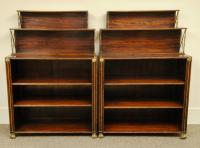 A Smart Pair of Regency Simulated Rosewood Open Bookcases