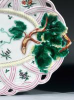 First Period Worcester Pair of Porcelain Leaf Serving Dishes, Circa 1758-60.