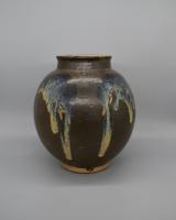 Splashed Glazed Stoneware Jar