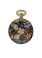 18ct Yellow Gold and Enamel Cased Cloisonné Fob Watch - Made for The Chinese Market. Circa 1890