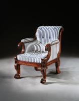 An Exceptional Regency Mahogany Library Armchair