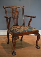 George II Virginia walnut armchair