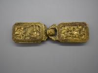 Chinese Gilt-bronze belt buckle and hook